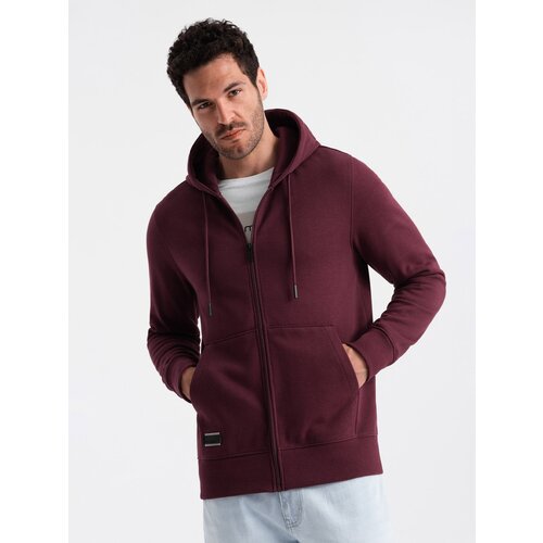 Ombre Unzipped cotton men's BASIC sweatshirt - maroon Slike