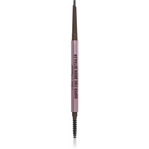 Too Faced Super Fine Brow Detailer Eyebrow Pencil dolgoobstojni svinčnik za obrvi odtenek Espresso 0,08 g
