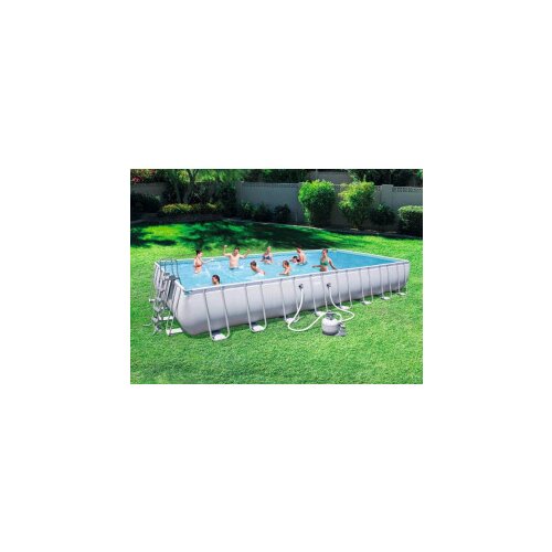 Bestway bazen sa priborom power steel rectangular (d x š x v: 956 x 488 x 132 cm, 52.231 l) Cijene