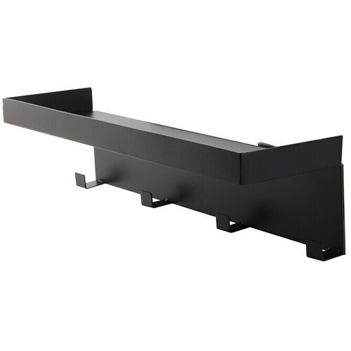 KINGSTONE Zidna lajsna s kukicama (D x &amp;Scaron; x V: 30 x 9 x 11 cm, Metal, Crna) Slike