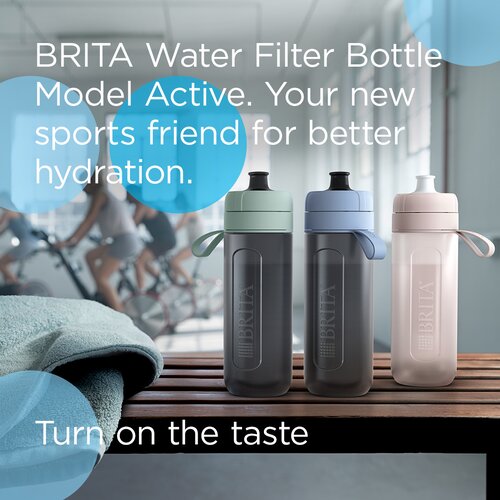 Brita Active 0,6 l pastelno zelena filtrirna steklenica + 2 mikrodisk filtra, (5000401510) Slike