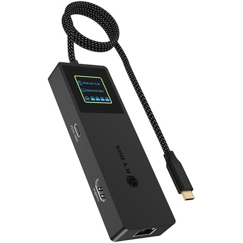  ICY BOX Spade Dock 4038, 7-in-1 DockingStation with LCD-Display and PD 100 W Cijene