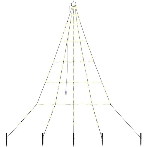 vidaXL LED božično drevesce med 112 LED Toplo bela 182 cm Kovina, (5000068033) Cene