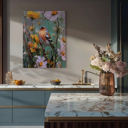 Styler Tiskana slika z okvirjem 60x80 cm Fringilla &amp;ndash; Slike