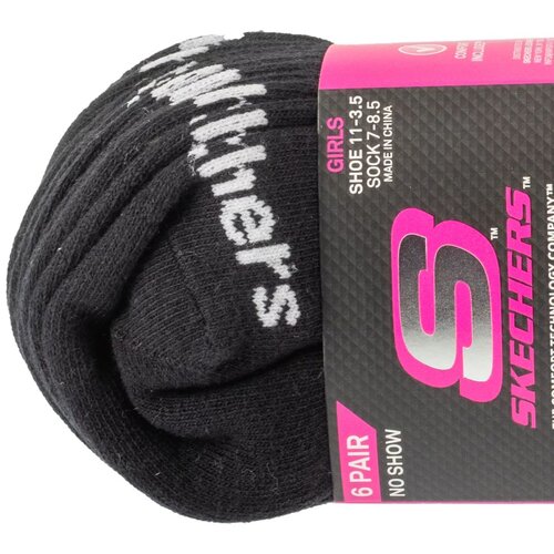 Skechers Dječje Pamučne Čarape 6 Parova - Crne Slike