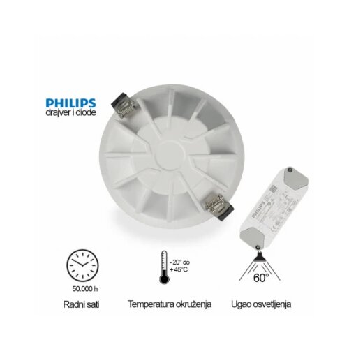  Led ugradna svetiljka 118001-5 20W 3000K Slike