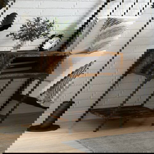 The Living Store Nočna omarica dimljen hrast 40x41x50 cm inženirski les - Nočna Omarica, (21433524) Cene