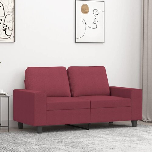 VidaXL Dvosed vinsko rdeč 120 cm blago Slike