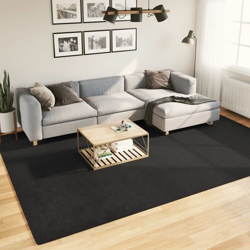 vidaXL Tepih HUARTE kratkih vlakana mekani i perivi crni 240x340 cm Cene