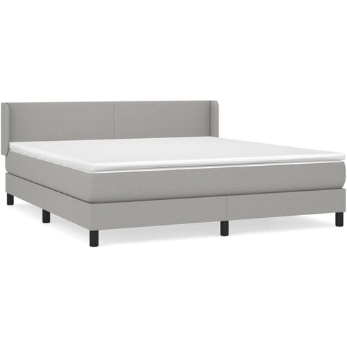 Maison Chic Box spring postelja - Vzmetna postelja z vzmetnico svetlo siva 180x200 cm blago SL19875, (21893630) Cene
