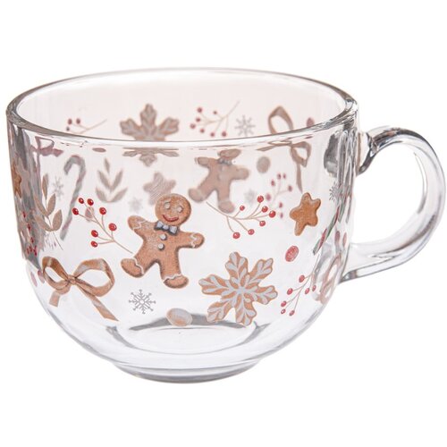 Dakls Staklena šalica s božićnim motivom 500 ml Gingerbread – Cijene