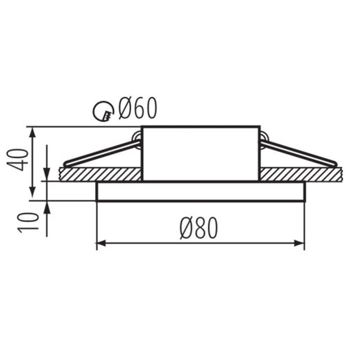 Kanlux 33123 - Ugradno svetlo za kupatilo FLINI 10W IP44, belo Slike