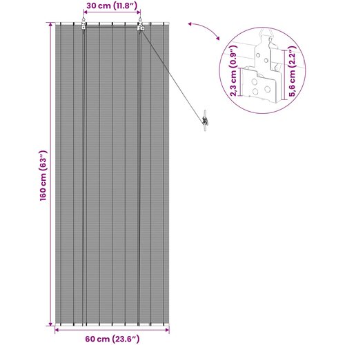 Rolo zavjesa Siva 60 x 160 cm Bambus Slike