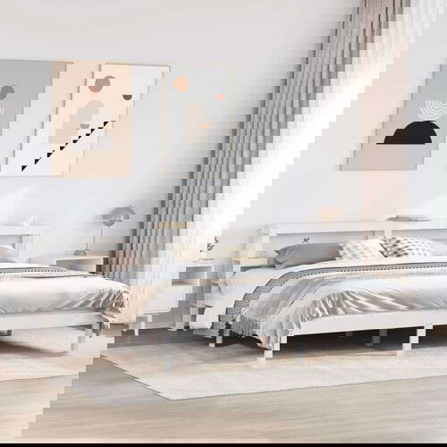  Okvir kreveta bez madraca bijeli 180x200 cm od masivne borovine - Bijela 180 x 200 cm Cijene