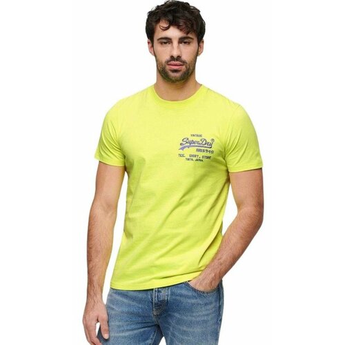 Superdry neon žuta muška majica SDM1011922A-24K Slike