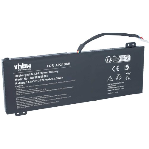 VHBW Baterija za Acer Aspire 7 A715 / ConceptD 3 CN315 / Nitro 5 AN515, 3620 mAh Slike