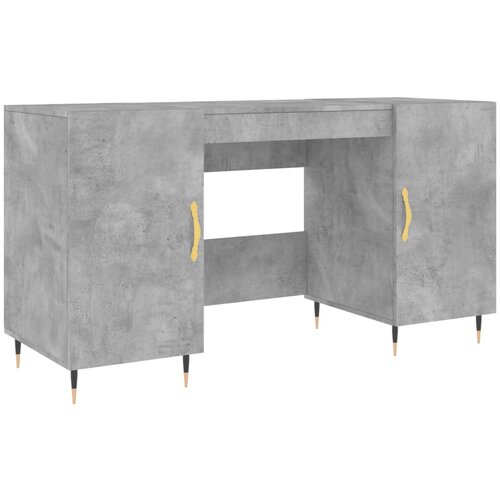  Radni stol boja betona 140 x 50 x 75 cm od konstruiranog drva Slike