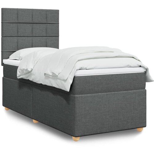  The Living Store Box spring postelja z vzmetnico temno siva 90x190 cm blago - Box Spring Postelja, (21457923) Slike