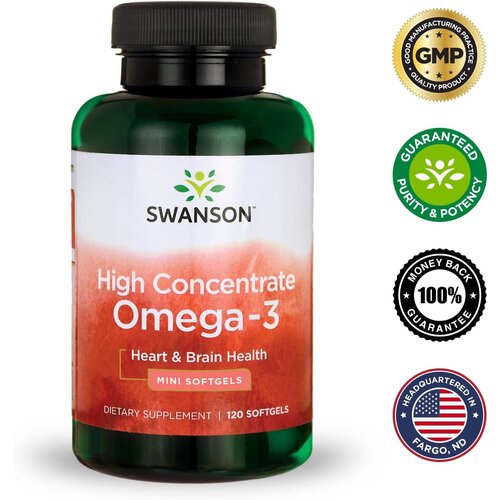 Swanson ultra Omega-3 &amp;ndash; 1140mg Visoka Doza za Srce, Mozak i Dug Život Slike