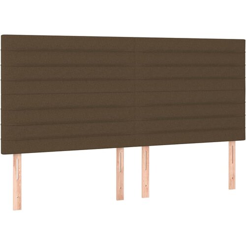  Krevet s oprugama i madracem tamnosmeđi 180x200 cm tkanina Slike