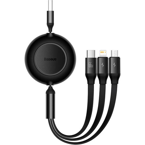 Baseus Bright Mirror 3, USB 3-v-1 kabel za mikro USB / USB-C / Lightning 66W / 2A 1,1 m (črn), (20627363) Cene