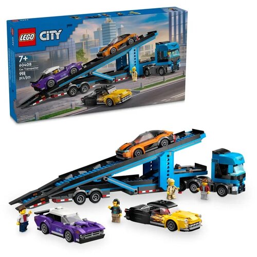 Lego CITY 60408 Car Transporter Truck with Sports Cars Slike