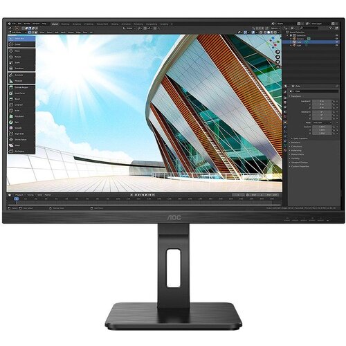  27&amp;#039;&amp;#039; AOC 27P2Q Black IPS, 16:9, 1920x1080, 4ms, 250 cd/m2, 1000:1, D-Sub, DVI, HDMI, DP, USBhub, 2Wx2, vesa - 27P2Q monitor Slike