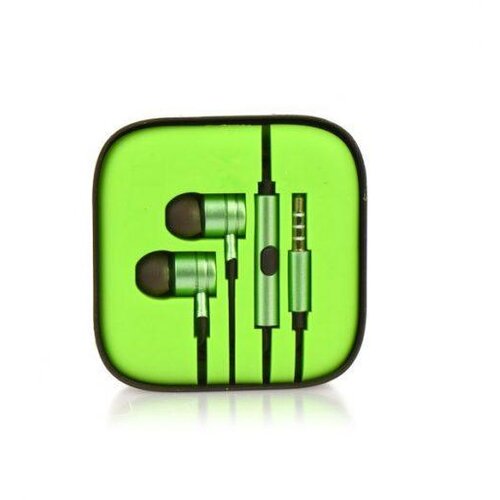 MegaM kovinske stereo slu&amp;scaron;alke z mikrofonom in tipkami zelene Slike