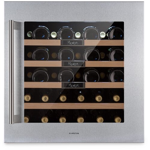 Klarstein Vinsider 36 Built-In Uno, vgradna vinoteka, 36 steklenic, 92 litrov, nerjaveče jeklo Cene