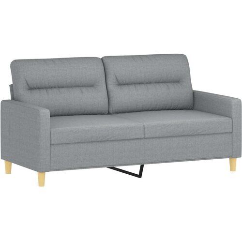 VidaXL 3-dijelni set sofa s jastucima svjetlosivi od tkanine Slike
