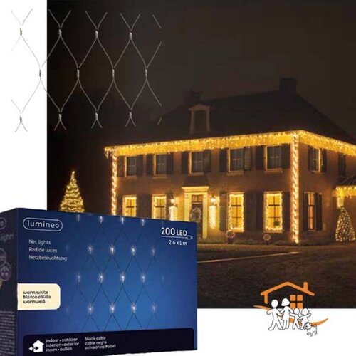  Spoljašnja novogodišnja LED svetleća mreža 100x260cm Toplo bela Lumineo Icicle 494881 Cene