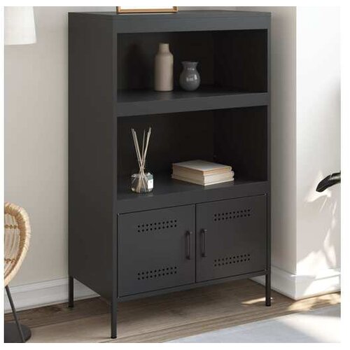 vidaXL Visoka komoda crna 68 x 39 x 113 cm čelična Cijene