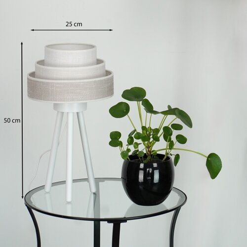  Brilagi - Stona lampa ALASKA LUNETA 1xE27/15W/230V siva/krem Slike