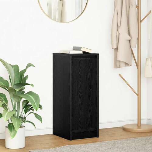 vidaXL Komoda crni hrast 29,5x34x76 cm konstruirano drvo Cijene