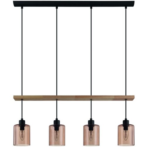 Eglo viseća lampa COOLMONT E14 4 grla drvo/bronzano staklo 77,5 cm 43368 Cene