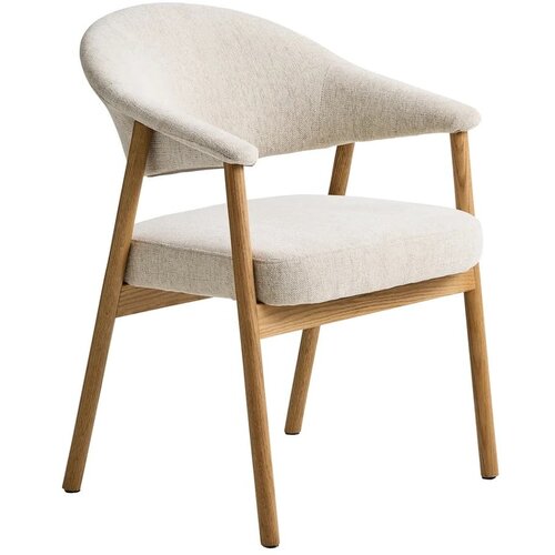 Unique Furniture Krem blagovaonske stolice u setu s naslonima za ruke 2 kom od punog hrasta Elk – Cijene