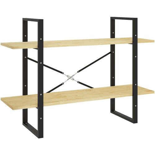VidaXL Knjižna omara 2-nadstropna 100x30x70 cm trdna borovina Slike