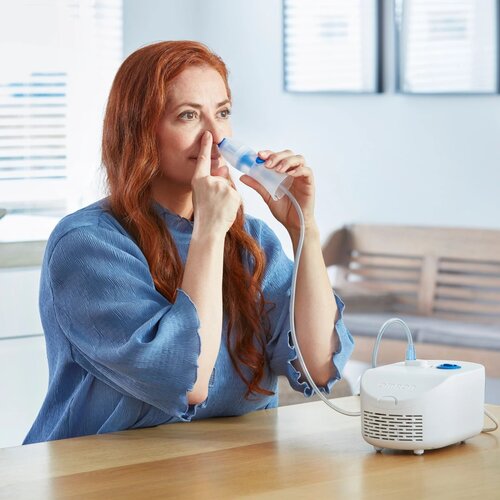 Omron X102 Total 2-v-1 inhalator z nosno prho (NE-C102-EO) Slike