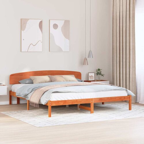  Krevetna konstrukcija s uzglavljem Vosak smeđa 200 x 200 cm Cijene