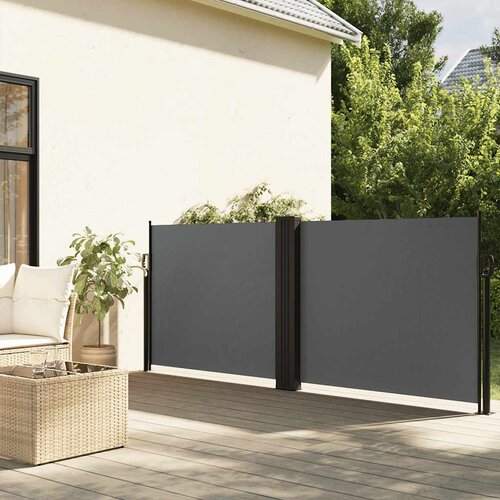  Uvlačiva bočna tenda 100 x 600 cm antracit Slike