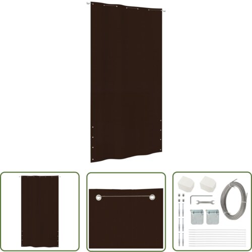  The Living Store Balkonsko platno rjavo 140x240 cm tkanina Oxford - Balkonsko Platno, (21743381) Slike