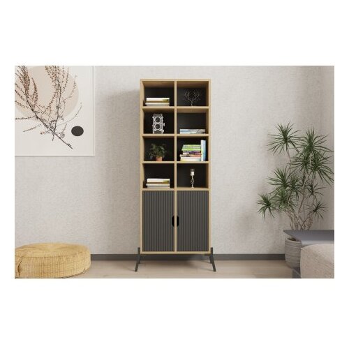 Hanah home polica za knjige lido sapphire oak antracite Cene