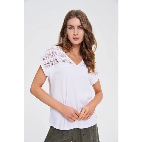 Marisse White Short-Sleeved Blouse Slike