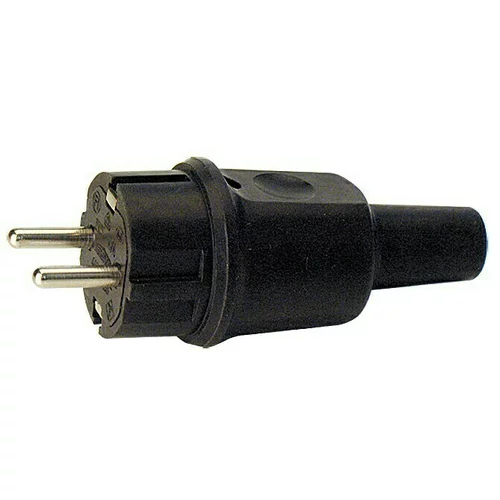 Unitec Utikač za kabel (250 V, 16 A, IP44, Crne boje, Zaštita od savijanja kabela)