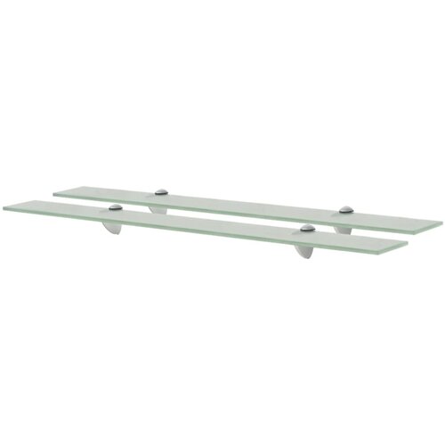  Zidne police 2 kom staklene 80 x 20 cm 8 mm Slike