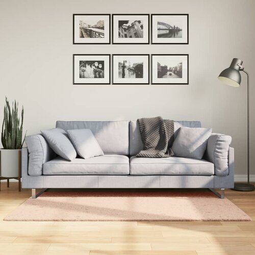 VidaXL Tepih HUARTE kratkih vlakana mek i perivi ružičasti 80x150 cm Slike