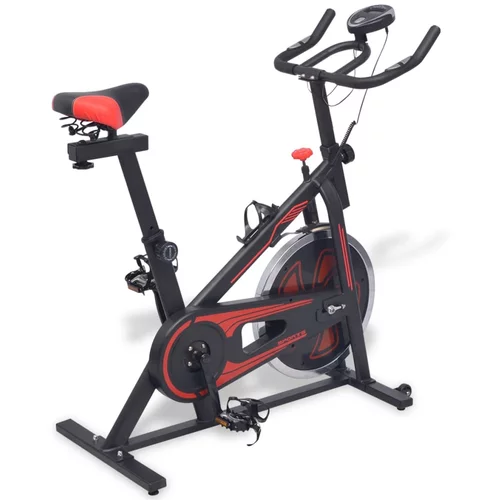 In Sobni bicikl za vježbanje sa senzorima pulsa crno-crveni