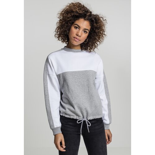 UC Ladies Women&amp;#039;s Oversize 2-Tone Stripe Crew Grey/White Slike