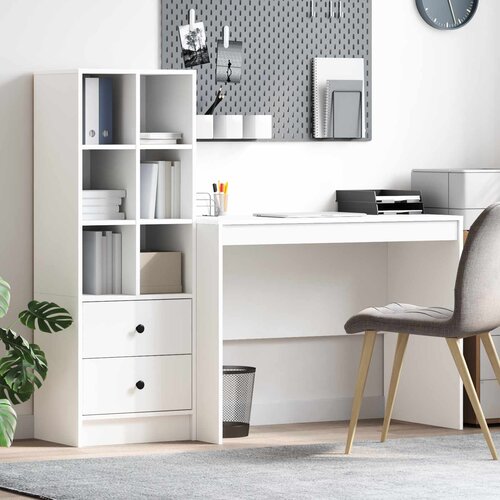  Stol s ladicama 2 pcs Bijelo Cene