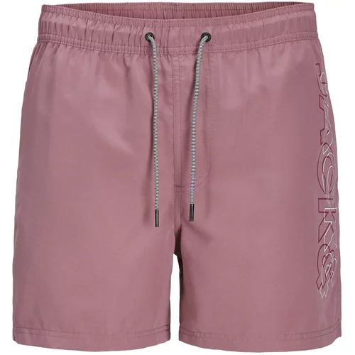 Jack & Jones Kupaće hlače 'FIJI' roza / tamno roza / bijela